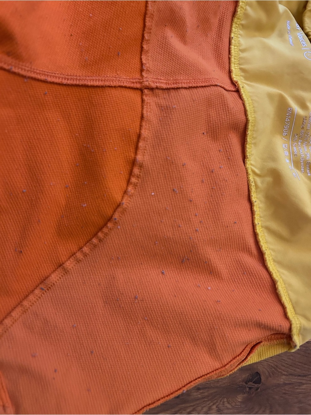 Outdoor Voices Rectrek Skort in Yellow & Orange - Picture 5 of 5